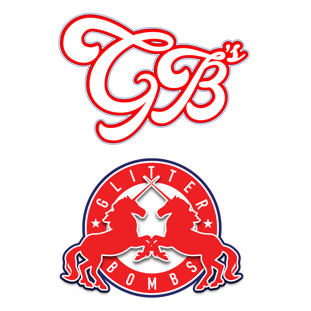 Glitter Bombs primary and secondary logo
